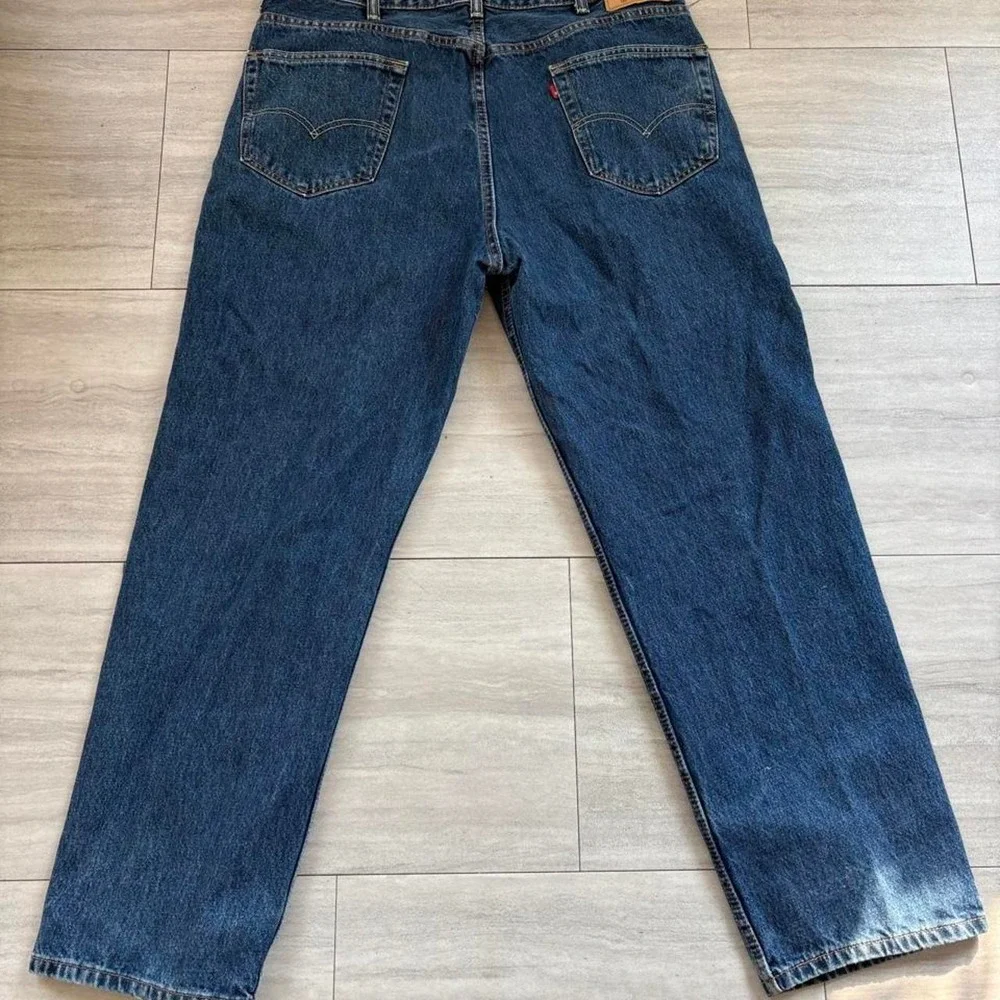 Levis 550 Relaxed Fit Blue Denim Jeans Mens 40x32 00550-4886